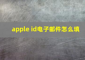 apple id电子邮件怎么填